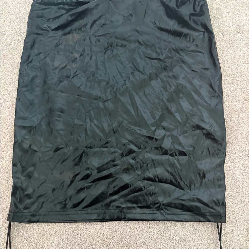 Elegant Black faux leather Skirt